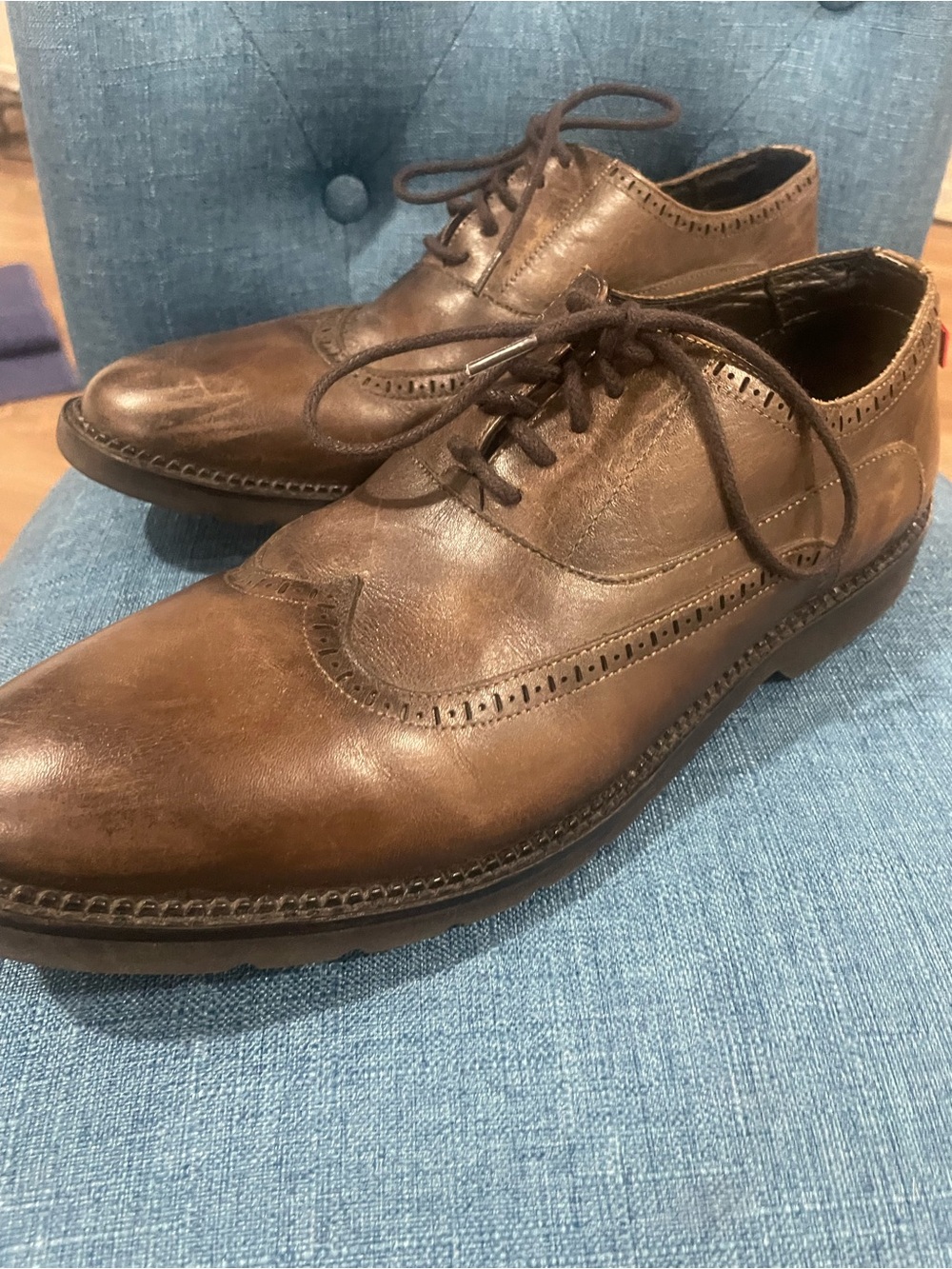 Marc Joseph Brown Wingtip Derby Dress Shoes
